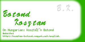 botond kosztan business card